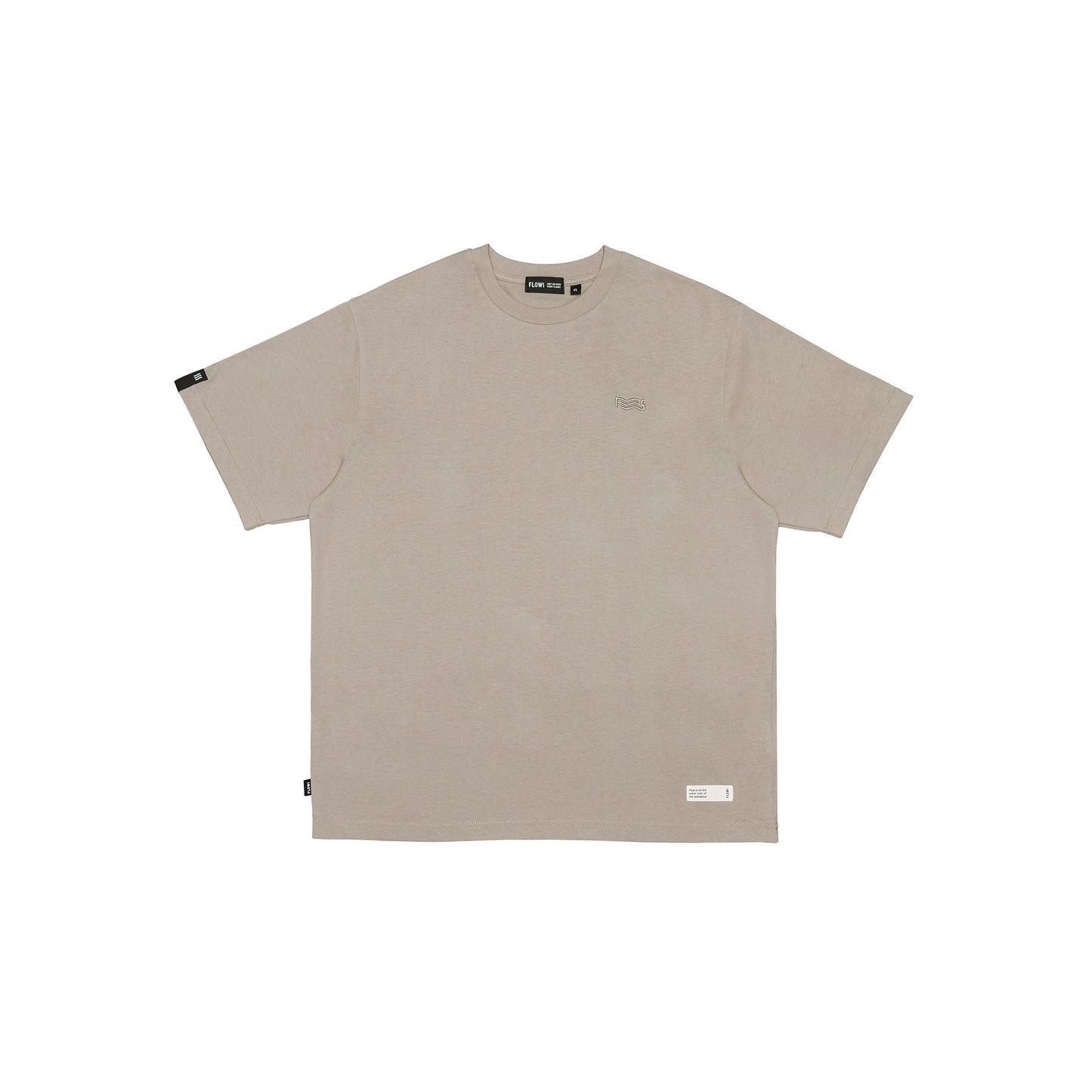 FLOWS TEE05 Embroidery logo T-Shirt with back print