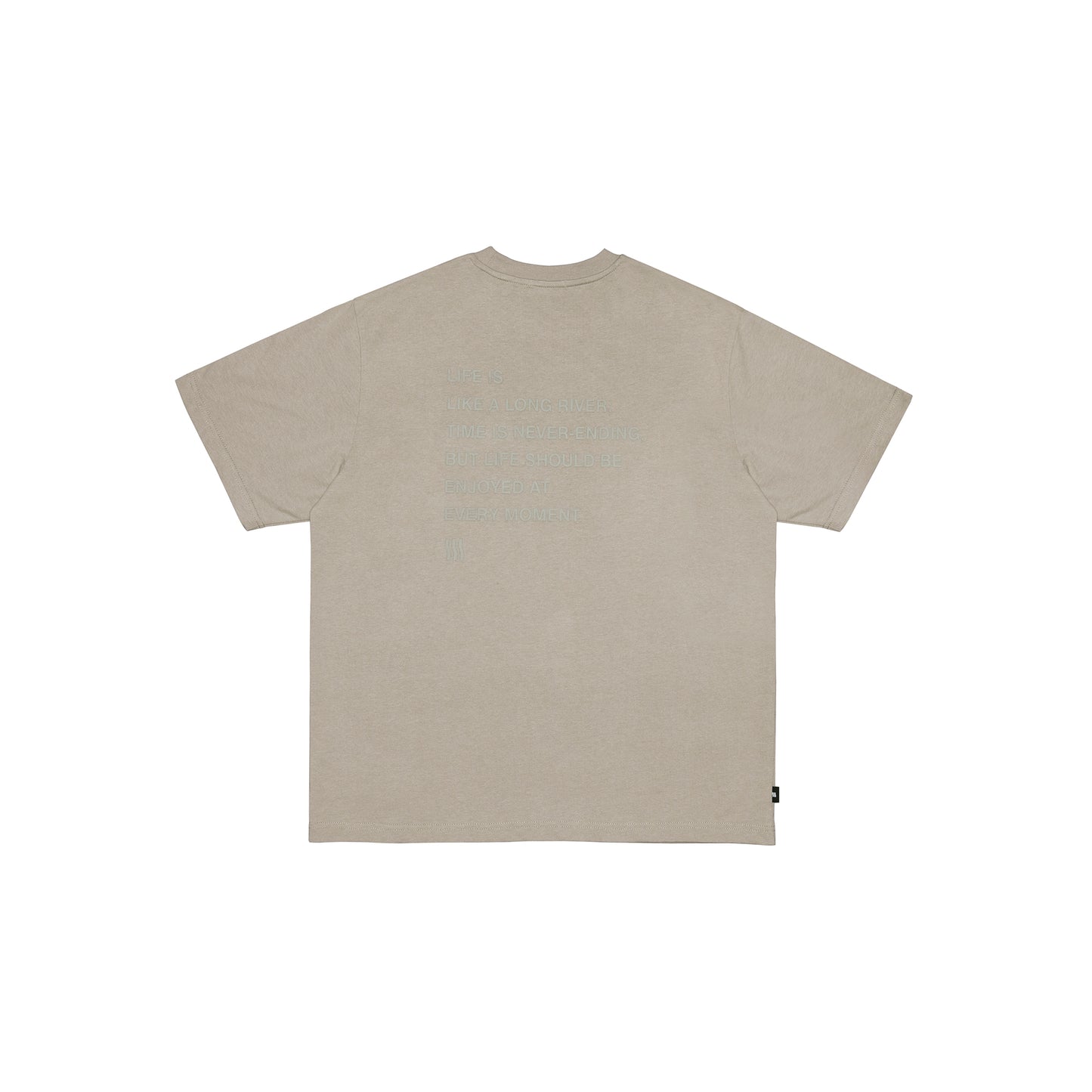 FLOWS TEE05 Embroidery logo T-Shirt with back print