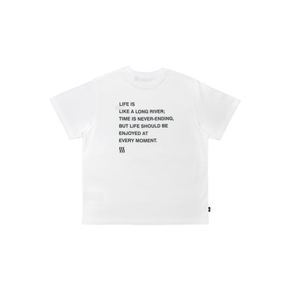 FLOWS TEE05 Embroidery logo T-Shirt with back print